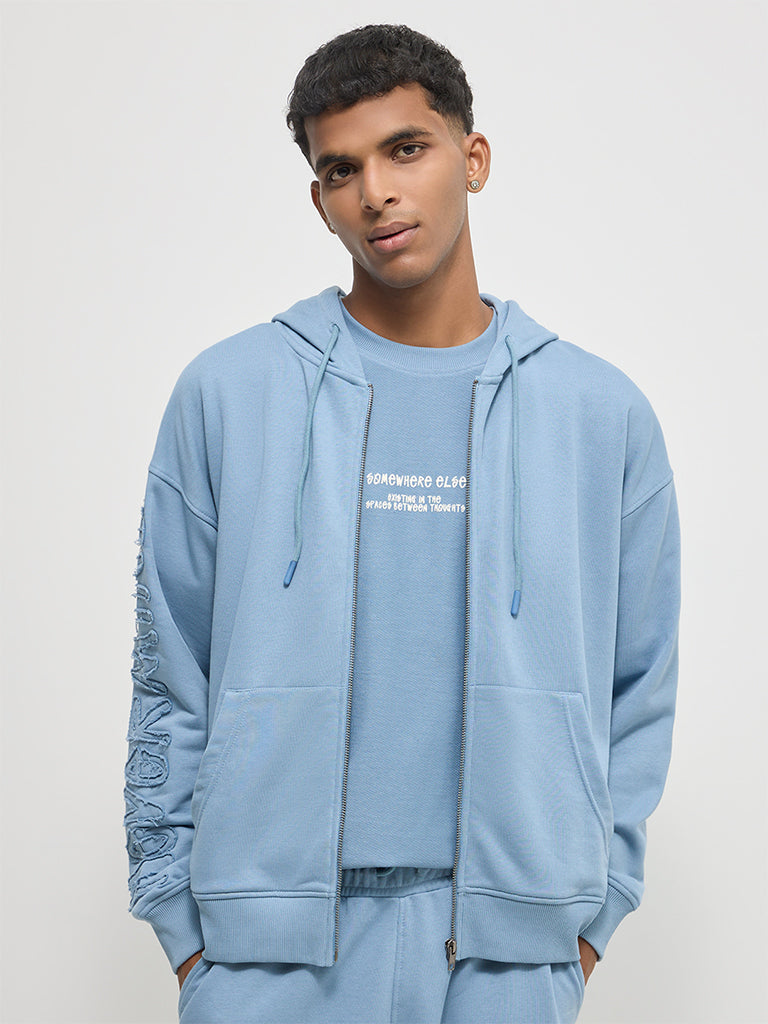 Boxy-Fit Typographic Hoodie