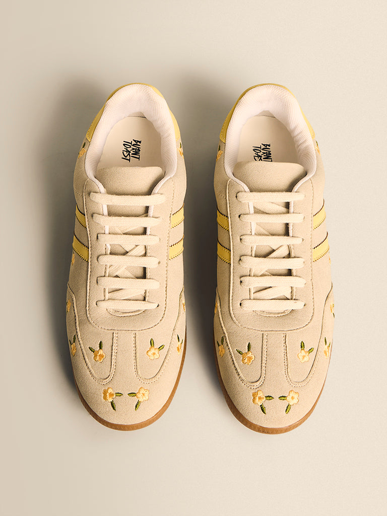 Floral Embroidered Sneakers