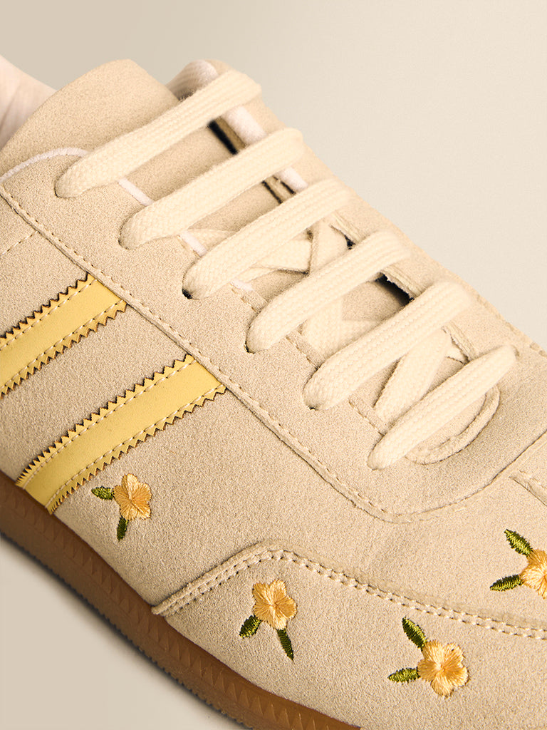 Floral Embroidered Sneakers