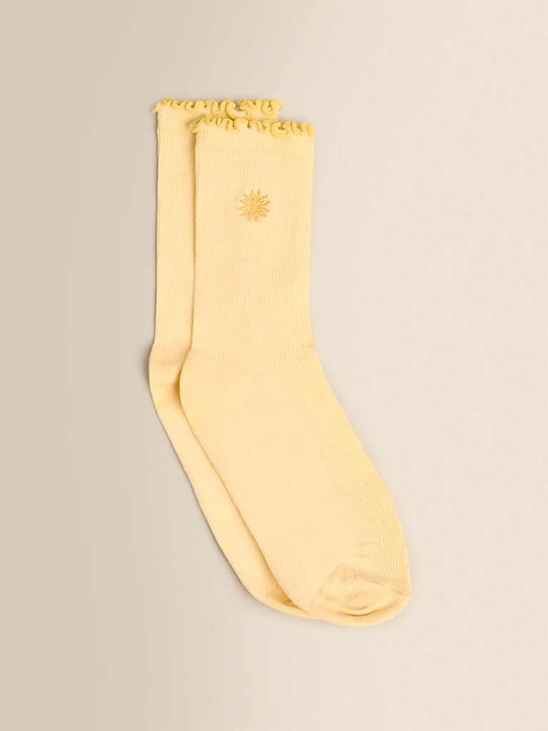 Embroidered Frill Socks (Pack of 3)