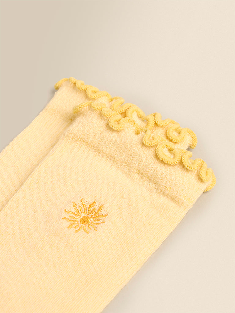 Embroidered Frill Socks (Pack of 3)
