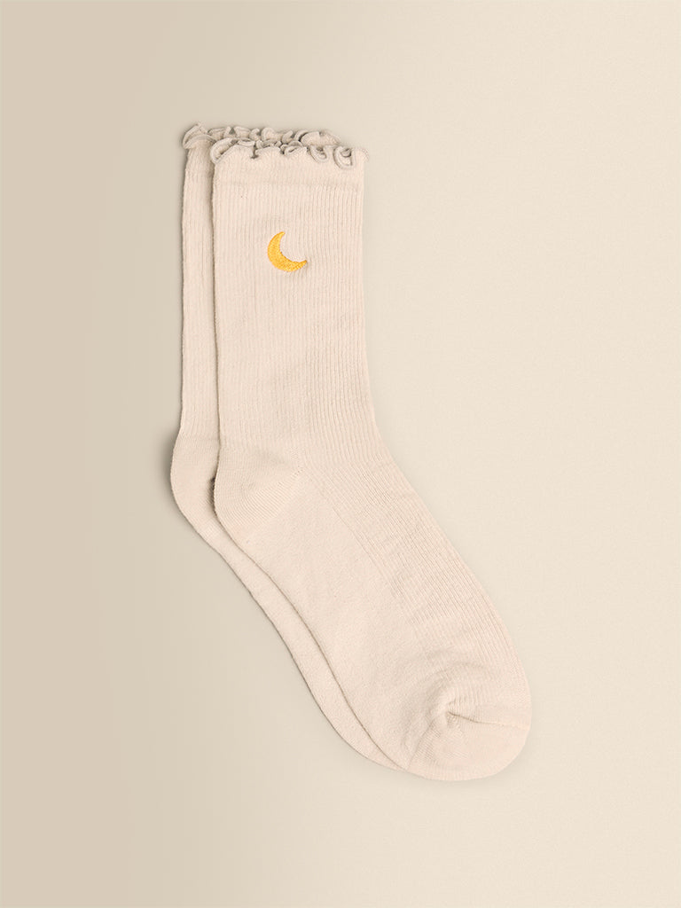 Embroidered Frill Socks (Pack of 3)